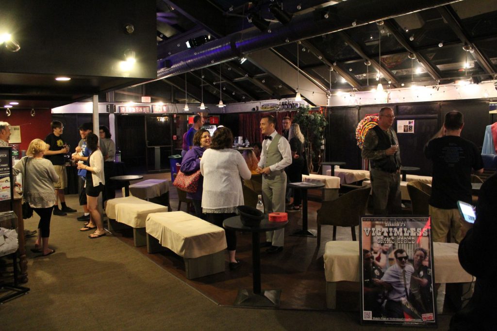 Pre-Screening Socializing in the Seacoast Rep's Lobby